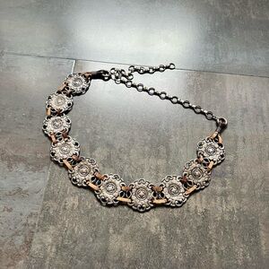 Vintage coin and leather belt